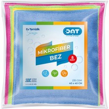 Dat35 8'li 40X40 cm Microfiber Bez Süper Emici Kurulama Mutfak Tezgah Dolap Yüzey Temizleme Bezi Seti