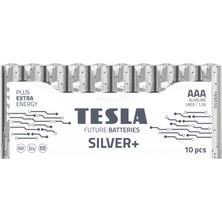 Tesla Silver+ Serisi AAA Alkalin Pil (İnce Kalem Pil) Geleceğin Pilleri