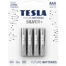 Tesla Silver+ Serisi AAA Alkalin Pil ( İnce Kalem Pil) Geleceğin Pilleri