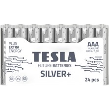 Tesla Silver+ Serisi AAA Alkalin Pil (İnce Kalem Pil) Geleceğin Pilleri