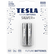 Tesla Silver+ Serisi AAA Alkalin Pil (İnce Kalem Pil) Geleceğin Pilleri