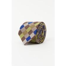 ALTINYILDIZ CLASSICS Erkek Sarı Mavi Kahve Yünlü Klasik Kravat