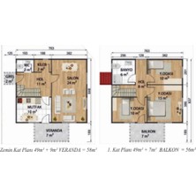 Ballife Prefabrik Standart 114 M2  Dubleks Prefabrik Ev
