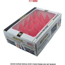 Replax Bijon Kapağı Sivri 17 mm Pembe 20 Li Set