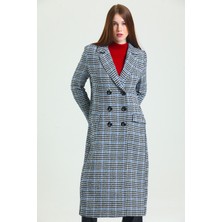 Sense Astarlı Desenli Uzun Kaban | KBN34176