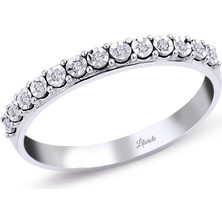 Lilarote Kalemli Yarım Tur Pırlanta Yüzük