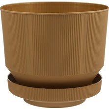 Serinova S284 Lüks Saksı Dekoratif Saksı, Altın, 27CM, 9 Litre