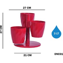 Serinova Dnc1 Dönence Saksı No:1 Standlı 21 Cm, 3 Litre Gulkurusu