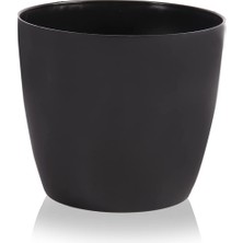 Serinova YK03 Yakut Saksı No:3 Drenaj Aparatı ile Birlikte 17,3cm, 4,4 Litre Siyah