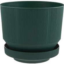 Serinova S284 Lüks Saksı Dekoratif Saksı, Yeşil, 27CM, 9 Litre