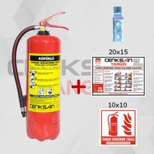 Cenksan Yangın Söndürücü Tüpü Köpüklü 6kg + Askı Aparatı + Kullanma Kılavuzu + Levha
