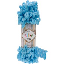Alize Subebek 5 Adet Puffy El Örgü Ipliği RENK:287 Turkuaz
