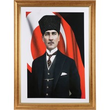 Tuvalist Sanat Eserleri Altın Renkli Çerçeveli Tablo