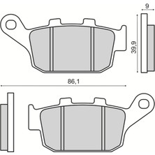 Rms Honda Cb 650 F Arka Fren Balata ( Made In Italy )