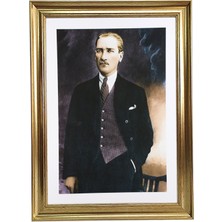 Tuvalist Sanat Eserleri Altın Renkli Çerçeveli Tablo