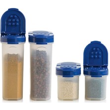 Tupperware Baharatçık Set 4'lü 120ML-270ML Mavi Tuzluk Biberlik