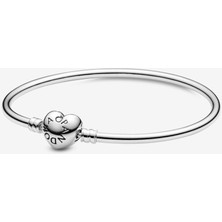 Takantakana Charm Uyumlu  Bilezik,  Kalp Bangle ,ahşap Kutu Içerisinde+ 1 Adet Charm
