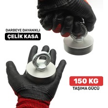 Mıknatıs Avm 70 mm Çap, 150 kg Taşıma Gücü, Süper Güçlü Halkalı Neodyum Pot Mıknatıs, Magnet Fishing