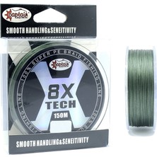 Captain X12 Power PE 12 Örgü Spin İp Misina 150mt Green White  0.22 MM