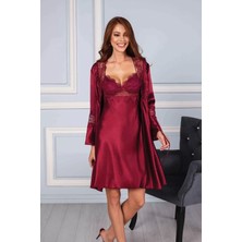 Pierre Cardin Kadın Saten Altılı Çeyiz Seti - 6325 Bordo