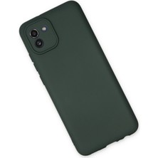 Happycase A03 Kılıf First Silikon - Koyu Yeşil