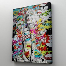 Dünyatablo Graffiti Marilyn Monroe, Renkli Marilyn Monroe Poster Kanvas Tablo