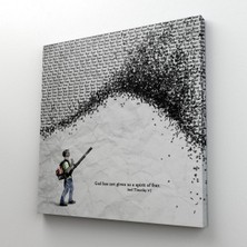 Dünyatablo Tanrı Bize Korku Ruhu Vermedi Kanvas Tablo