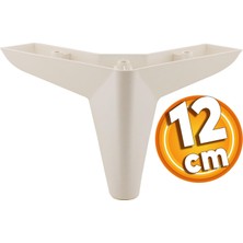 Badem10 Napoli Lüks Mobilya Kanepe Sehpa Puf Koltuk Ayağı 12 cm Krem Baza Ayak