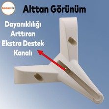 Badem10 Napoli Lüks Mobilya Kanepe Sehpa Puf Koltuk Ayağı 12 cm Krem Baza Ayak