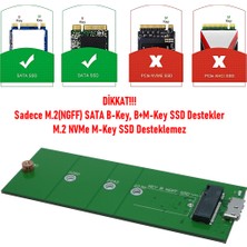 JustQuality M.2 (NGFF) B-Key, B+M-Key SSD to USB 3.0 Çevirici Dönüştürücü Adaptör Harici Taşınabilir Alüminyum SSD Muhafaza Kutusu