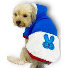 Kemique Sweet Blue Rabbit Kapşonlu Sweatshirt Köpek Kıyafeti Köpek Elbisesi