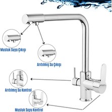 Evora 3 Yollu Su Arıtma Musluğu Üç Yollu Musluk
