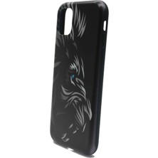 Karleader Apple iPhone 11 Kılıf Aslan Resimli Liquid 3D Desenli Kapak