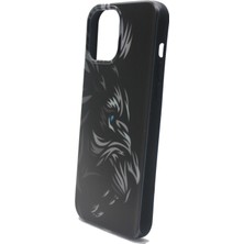 Karleader Apple iPhone 13 Promax Kılıf Aslan Resimli Liquid 3D Desenli Kapak