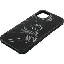 Karleader Apple iPhone 12 Pro Kılıf Aslan Resimli Liquid 3D Desenli Kapak
