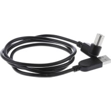 F Fityle 90 Derece Usb2.0 Erkek - USB Tip B Veri Senkronizasyonu Şarj Kablosu (Yurt Dışından)