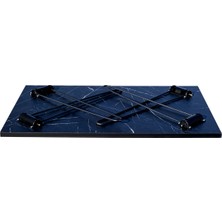 Rmd Shop Royal Katlanır Metal Ayaklı Orta Sehpa (Royal Mermer)