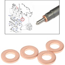 Sharplace 4pcs 2,2 2.4 2009 2010 Yakıt Mühür Bakır Rondelası (Yurt Dışından)