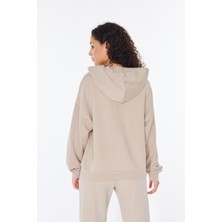 Bexy Üç Iplik Bej Kapüşonlu Sweatshirt - Shay | 160596-2