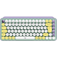 Logitech Pop Keys Kablosuz Mekanik Klavye Sarı  Lila 920-010819