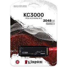 Kingston 2tb Kıngston KC3000 M.2 Nvme Pcıe 4.0 SKC3000D/2048G 7000/7000MB/S