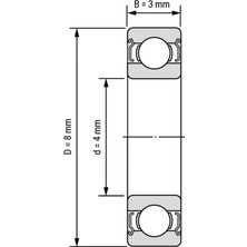 PRC MR84 ZZ Rulman 4X8X3