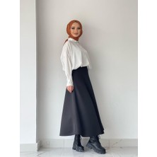 Cng Moda Tesettür Scuba Kloş Etek