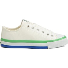Benetton BN-30725 - 3374 Beyaz Yesil - Kadın Spor Ayakkabı