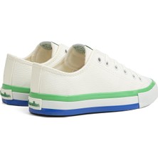 Benetton BN-30725 - 3374 Beyaz Yesil - Kadın Spor Ayakkabı
