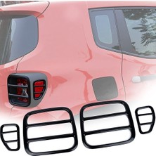 Gorgeous Kuyruk Aydınlatma Koruması Jeep Renegade 2016 2017 2018 2019 2020, Metal Arka Lambası Arka Lamba Koruyucu Güvenlik Kapağı Siyah (Yurt Dışından)