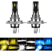 Gorgeous Adet Mini Csp LED Canbus Araba Far Motosiklet H4 Sis Lambası 16000LM 6smd Ampuller 3000 K Sarı Işık Otomatik Dönüş Sinyalleri (Yurt Dışından)
