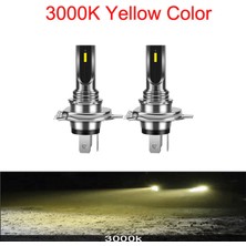 Gorgeous Adet Mini Csp LED Canbus Araba Far Motosiklet H4 Sis Lambası 16000LM 6smd Ampuller 3000 K Sarı Işık Otomatik Dönüş Sinyalleri (Yurt Dışından)