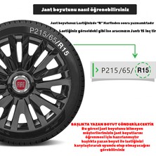 Rand Auto Tofaş Şahin 13 Inç Jant Kapağı Amblemli Piano Black 4'lü Takım 207