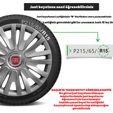 Fiat Ulysse  15 Inç Uyumlu Jant Kapağı Amblemli Gri 4'lü Takım 124